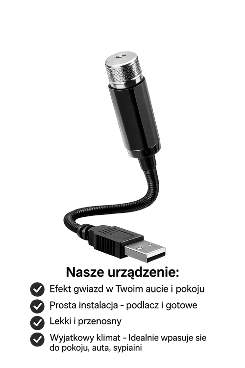 ASTRA GLOW™ – Światło Gwiazdowe Red LED 🔴 | Uniwersalny Projektor do Auta i Pokoju